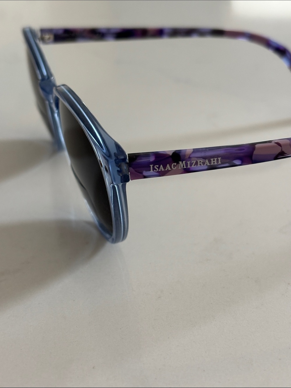 Isaac Mizrahi Blue Round Bifocal Sunglasses - Picture 2 of 12